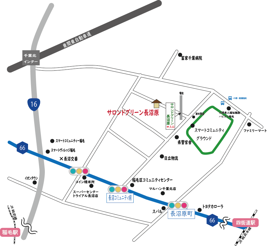 サロンドグリーン長沼原の地図